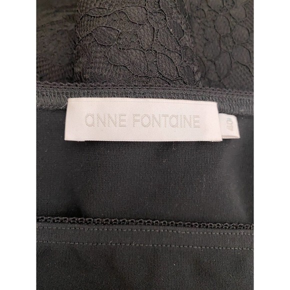 Anne Fontaine EVAELLE DRESS LACE OVER NEOPRENE Fit FLARE Boat Black 40 6… - Picture 6 of 8